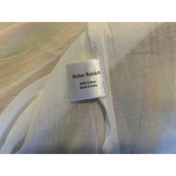 Roller Rabbit Dress Sz Small Flutter Sleeve Lavender Butter Yellow Tiered Ruffle - Picture 6 of 14